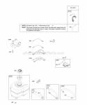 Alternator Electric Starter Fuel Supply Ignition Diagram and Parts List for 21C114-0123-E1  Briggs and Stratton Engine